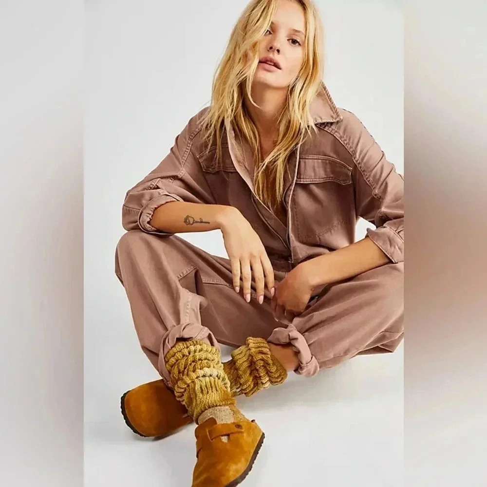 Free People Sammie denim utility coverall size Large